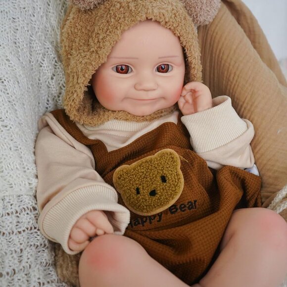 19Inch Realistic Full Body Silicone Open Eyes Newborn Emma-ivory White Baby Girl - Picture 2 of 8